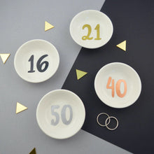 Load image into Gallery viewer, Mini Ring Dish -  Birthday Milestone Collection - Not a Jewellery Box
