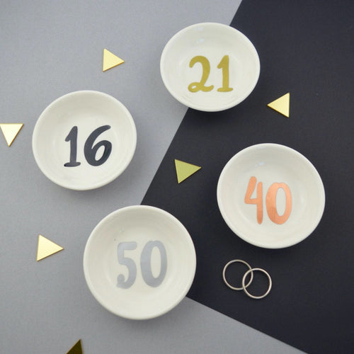 Mini Ring Dish -  Birthday Milestone Collection - Not a Jewellery Box