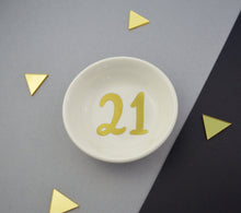 Load image into Gallery viewer, Mini Ring Dish -  Birthday Milestone Collection - Not a Jewellery Box
