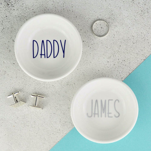 Mini Cufflinks Dish - Personalised Collection - Not a Jewellery Box