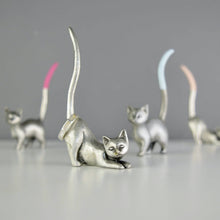 Load image into Gallery viewer, Pewter cat ring stand - Not a Jewellery Box
