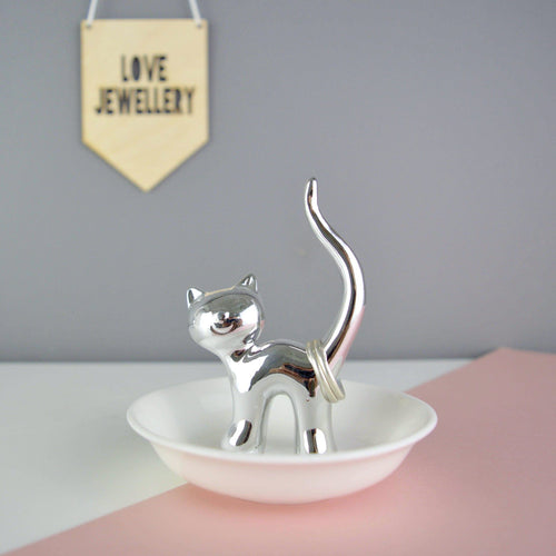 Cat Jewellery and trinket Dish - Not a Jewellery Box