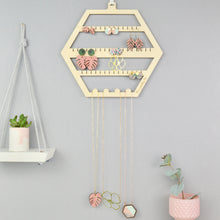 Load image into Gallery viewer, Hexagon Earring Holder - Jewellery Hanger - Not a Jewellery Box
