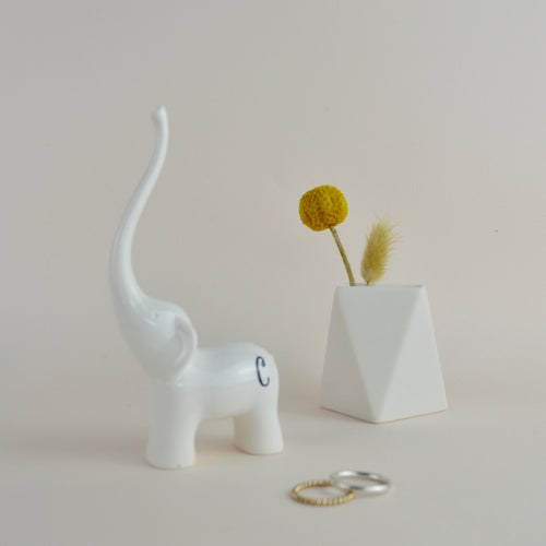 Elephant Ring Display Stand - White - Not a Jewellery Box