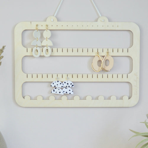 Wooden Earring Holder & Necklace Display - Not a Jewellery Box