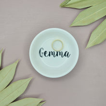 Load image into Gallery viewer, Personalised Mini Jewellery Dish -  Script - Not a Jewellery Box
