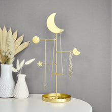 Load image into Gallery viewer, Personalised celestial jewellery stand - gold - Not a Jewellery Box
