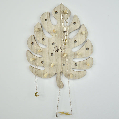 Monstera Leaf Peg Board Jewellery Hanger - Not a Jewellery Box